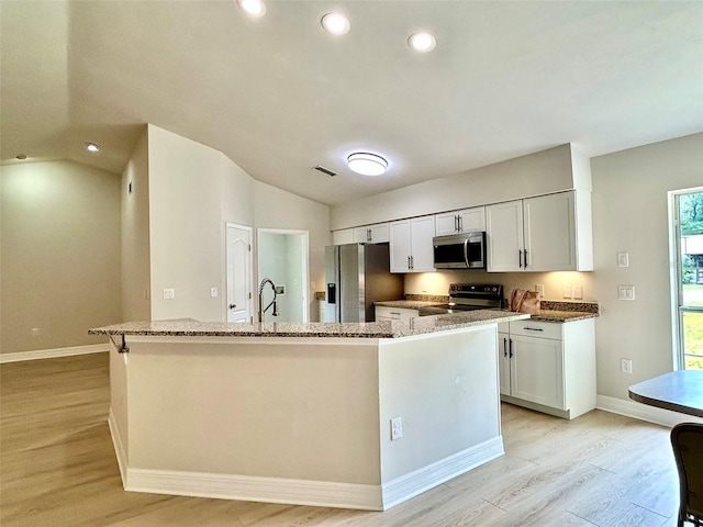 607 NE 10th Blvd, Williston, FL 32696 - kitchen featuring appliances with stainless steel finishes, a sink, light wood-style flooring, recessed lighting, and baseboards