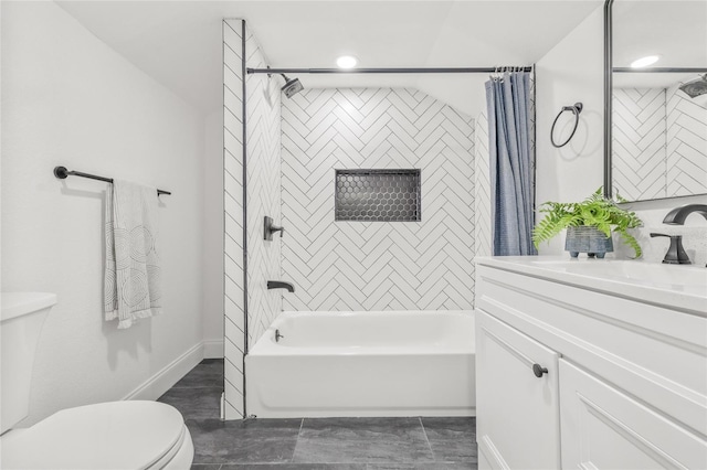 7 Hamilton Heath Dr, Tampa, FL 33604 - bathroom with toilet, shower / bath combo with shower curtain, and vanity