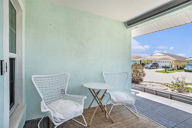 view of patio featuring a residential view