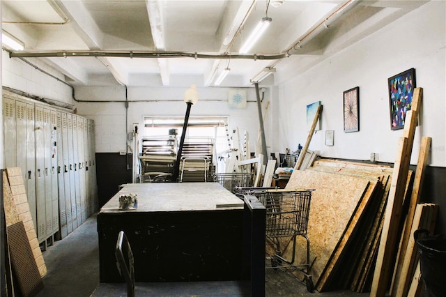 view of basement