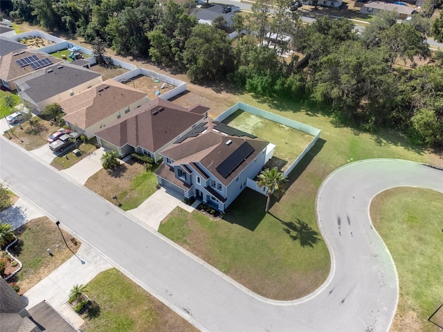 aerial view of residential area
