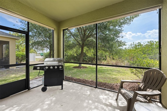 sunroom / solarium with plenty of natural light