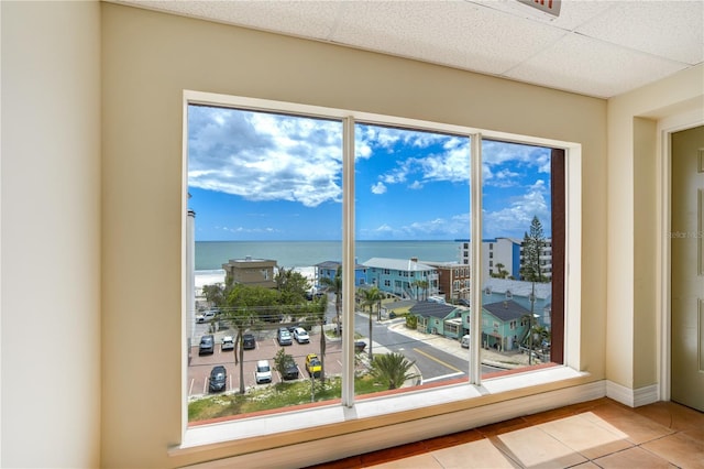13235 Gulf Blvd Unit 402, Saint Petersburg, FL 33708 - detailed view of a water view, a paneled ceiling, and baseboards