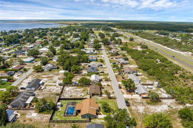 4727 Wales St, Lake Wales, FL 33859 - aerial view of residential area featuring a large body of water