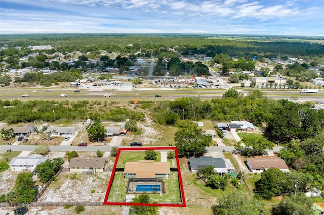 4727 Wales St, Lake Wales, FL 33859 - aerial view of property and surrounding area with property parcel outlined