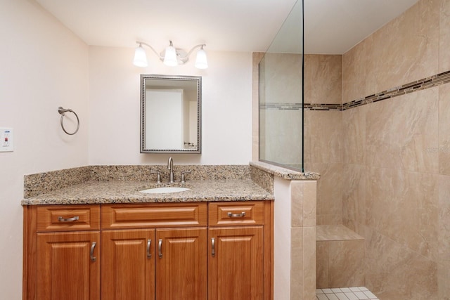 17408 Gulf Blvd Unit 203, Redington Shores, FL 33708 - full bathroom featuring a walk in shower and vanity