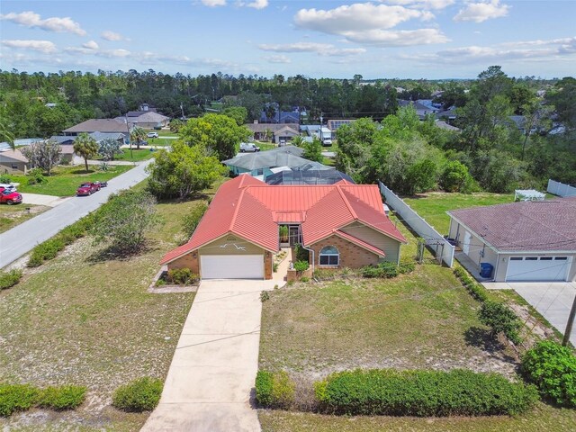 aerial view of residential area