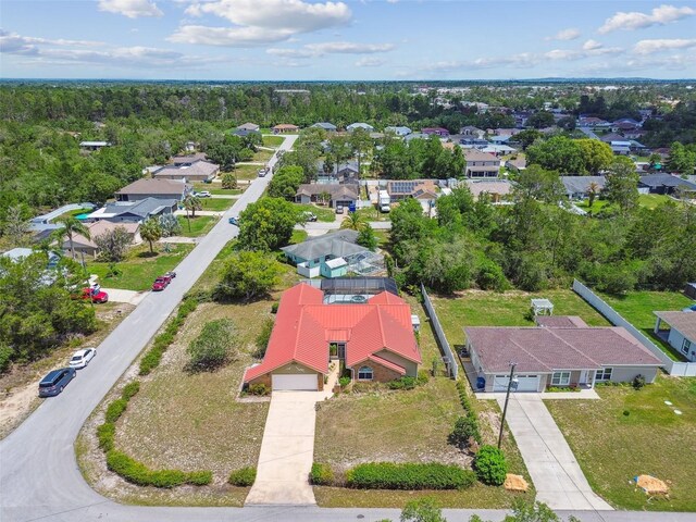 aerial view of residential area