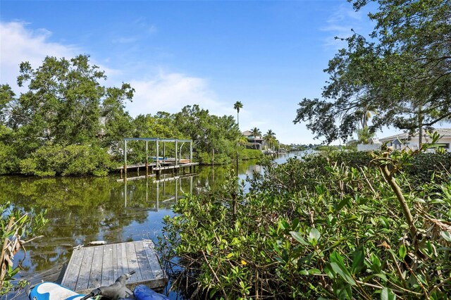 608 Betmor Ln, Palm Harbor, FL 34683 - dock area featuring a water view