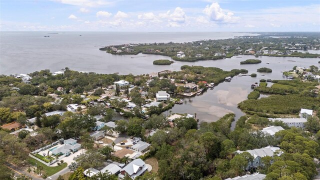 608 Betmor Ln, Palm Harbor, FL 34683 - aerial overview of property's location with a nearby body of water