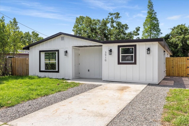 view of front of house with board and batten siding