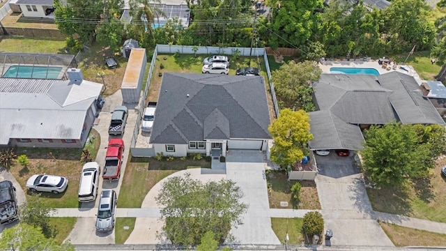 19212 Sunlake Blvd, Lutz, FL 33558 - view from above of property featuring a pool