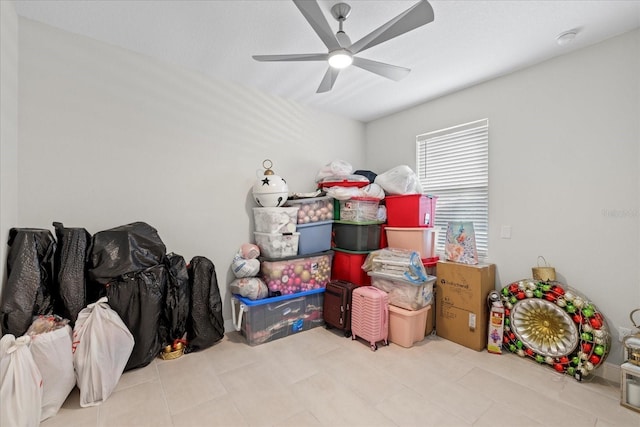 19212 Sunlake Blvd, Lutz, FL 33558 - storage room with a ceiling fan