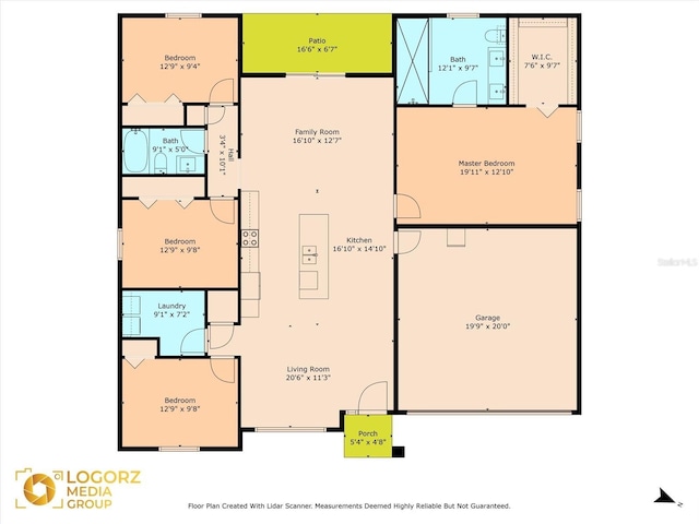 19212 Sunlake Blvd, Lutz, FL 33558 - property floor plan