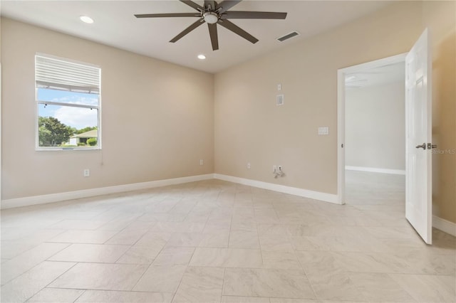 2262 Lune Ct, Melbourne, FL 32904 - unfurnished room featuring ceiling fan, recessed lighting, and baseboards