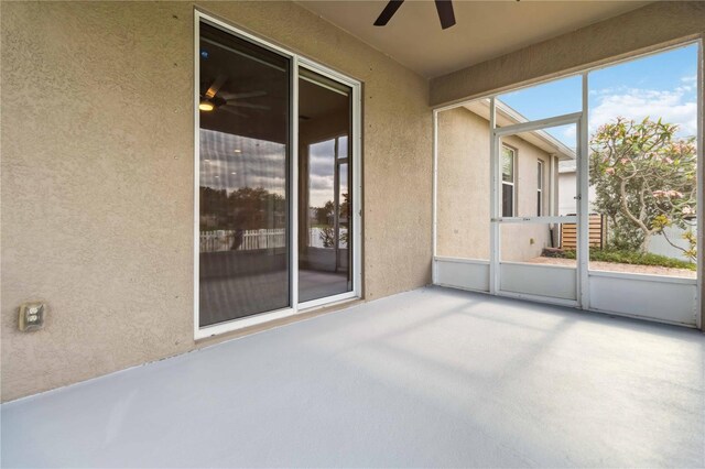2262 Lune Ct, Melbourne, FL 32904 - unfurnished sunroom with a ceiling fan and healthy amount of natural light