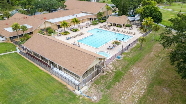 3224 Hilary Cir, Palm Harbor, FL 34684 - aerial view of a pool area