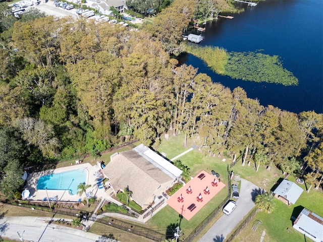 3224 Hilary Cir, Palm Harbor, FL 34684 - aerial view of property and surrounding area with a large body of water and a pool