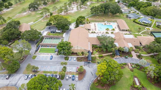 3224 Hilary Cir, Palm Harbor, FL 34684 - aerial view of property's location featuring a golf course and a pool area