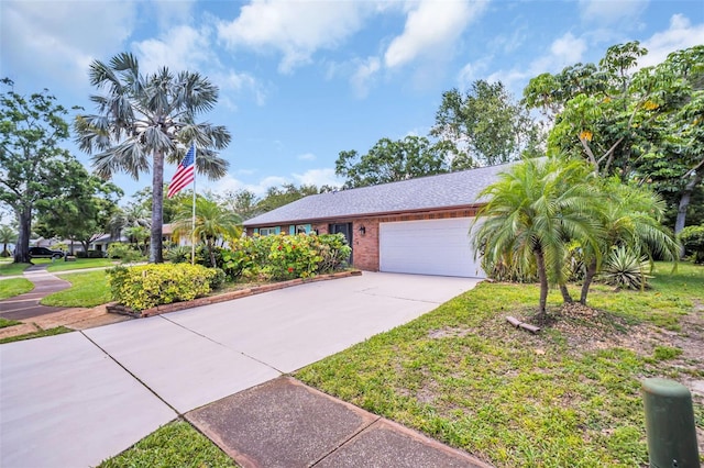 3224 Hilary Cir, Palm Harbor, FL 34684 - view of front of property with a garage, concrete driveway, and a front lawn