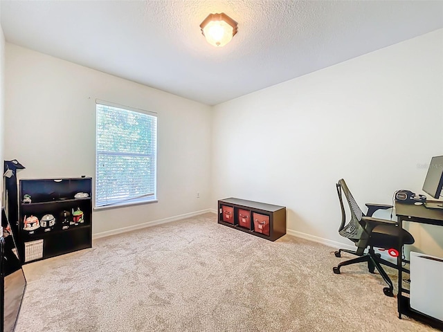 4732 Ashburn Pond Way, Tampa, FL 33610 - carpeted office featuring baseboards and a textured ceiling