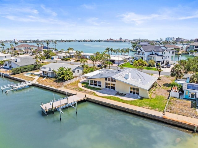 aerial view of a large body of water