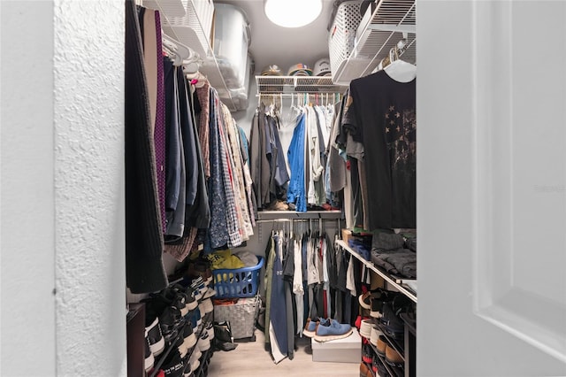 219 4th Ave N Unit 201, Saint Petersburg, FL 33701 - walk in closet with wood finished floors