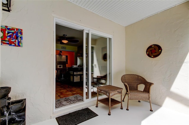 3406 Hollyhock Way, Tampa, FL 33618 - view of exterior entry featuring stucco siding