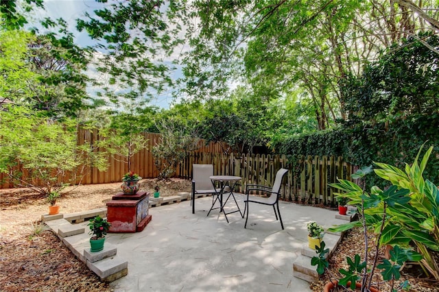3406 Hollyhock Way, Tampa, FL 33618 - view of patio featuring a fenced backyard