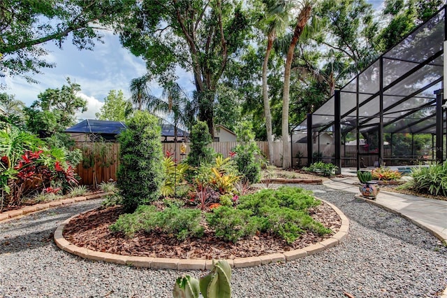 3406 Hollyhock Way, Tampa, FL 33618 - fenced backyard with glass enclosure