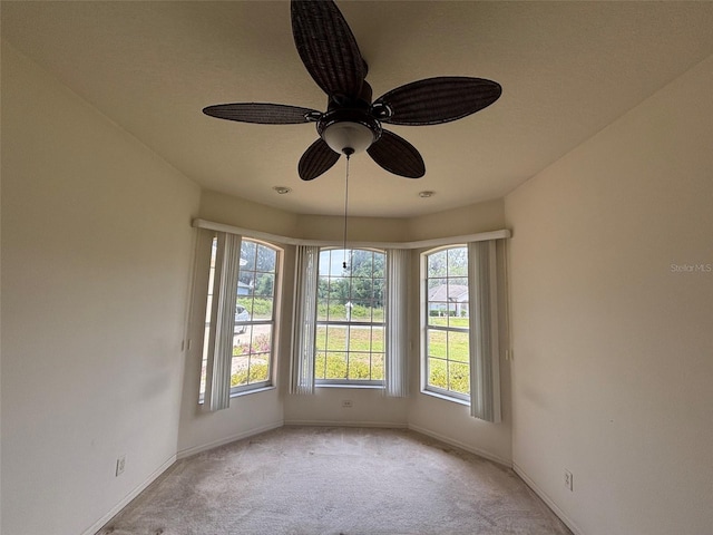 2846 N Kittery Pt, Hernando, FL 34442 - carpeted spare room featuring baseboards and ceiling fan