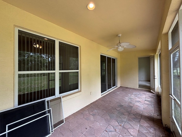 2846 N Kittery Pt, Hernando, FL 34442 - unfurnished sunroom with ceiling fan