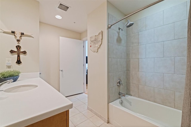 1208 E Kennedy Blvd Unit 831, Tampa, FL 33602 - full bathroom featuring tile patterned floors, washtub / shower combination, and vanity
