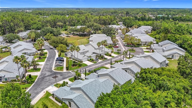 1628 Lullwater Ln, Lutz, FL 33549 - aerial perspective of suburban area with a forest