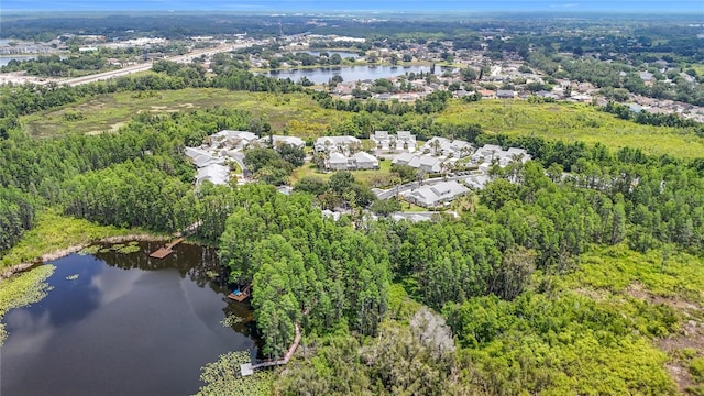 1628 Lullwater Ln, Lutz, FL 33549 - view of property location with a large body of water, a heavily wooded area, and nearby suburban area