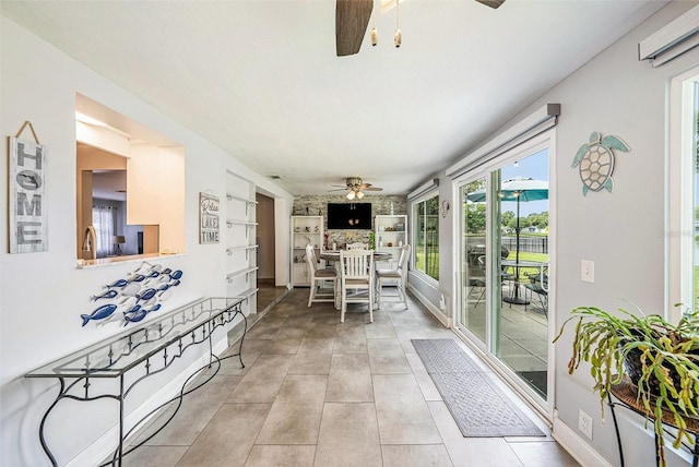 view of sunroom
