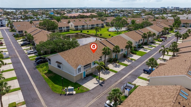 aerial perspective of suburban area