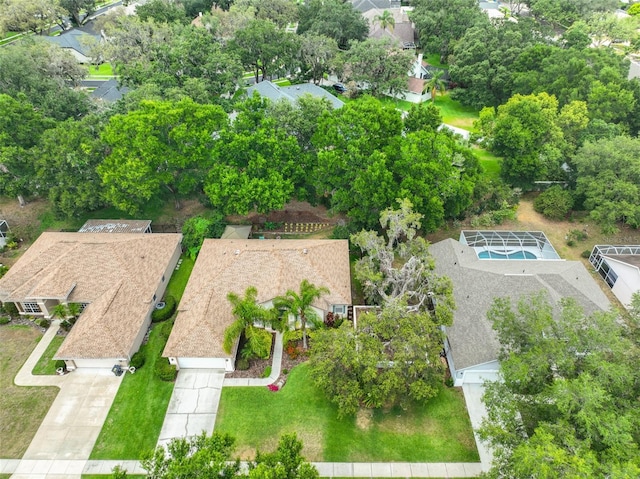 aerial perspective of suburban area