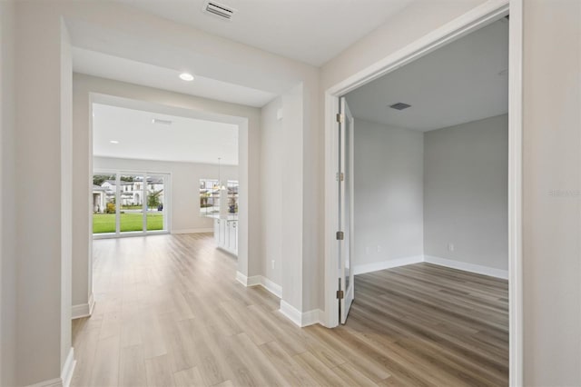 13137 Wellspring Dr, Lithia, FL 33547 - hall featuring light wood finished floors and recessed lighting