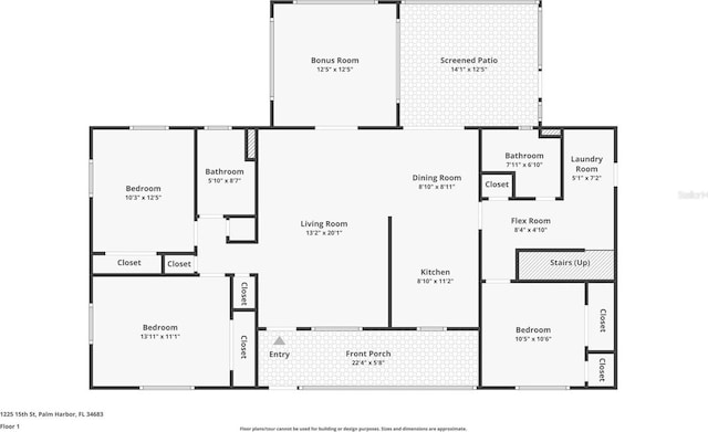 1225 15th St, Palm Harbor, FL 34683 - property floor plan