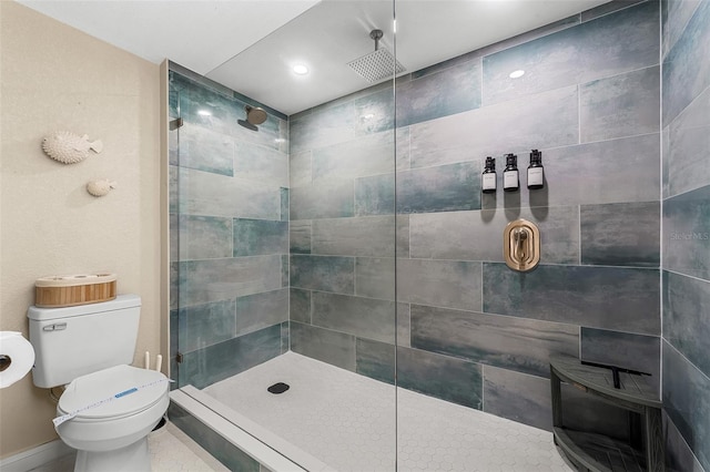 616 11th St NW, Largo, FL 33770 - full bathroom with toilet, a walk in shower, and baseboards