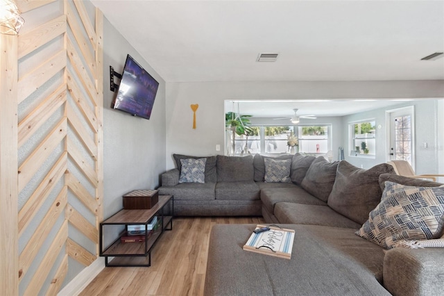 living room featuring wood finished floors