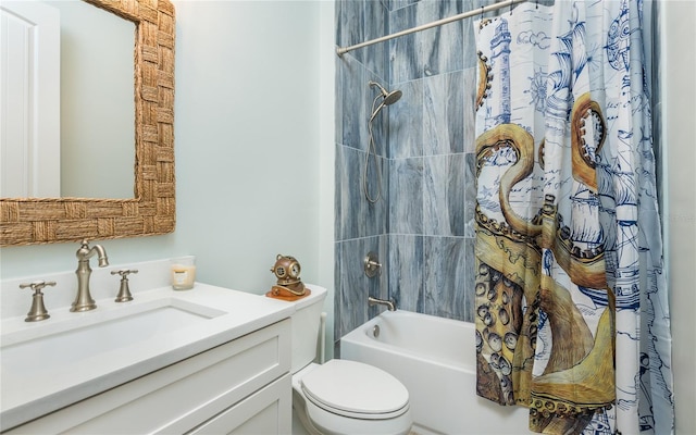 4620 Oro Pesos Ln, Captiva, FL 33924 - bathroom featuring shower / bath combo with shower curtain, toilet, and vanity