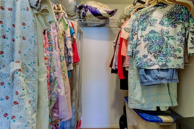 view of walk in closet