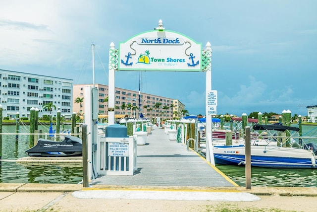 view of dock