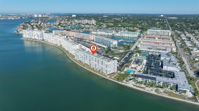 view of urban area featuring a nearby body of water