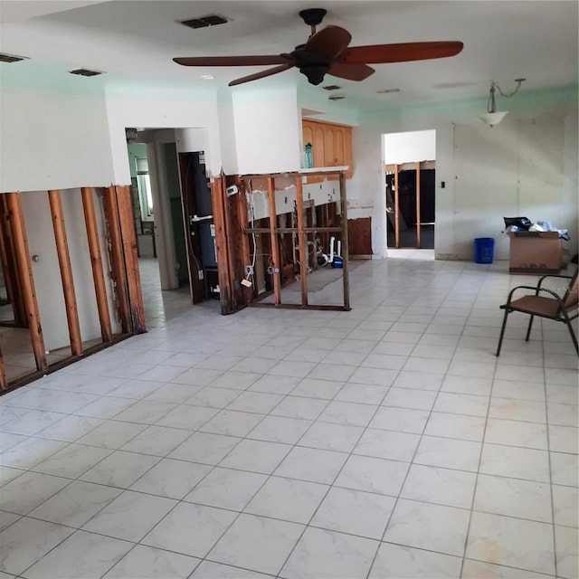 319 Boca Ciega Dr, Madeira Beach, FL 33708 - living area with ceiling fan