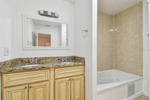 5010 8th Ave N, Saint Petersburg, FL 33710 - full bath with double vanity and a combined bath / shower with jetted tub