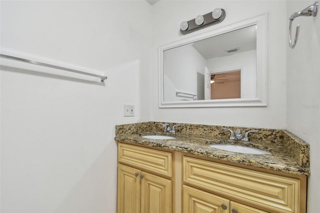 5010 8th Ave N, Saint Petersburg, FL 33710 - bathroom with double vanity and ceiling fan