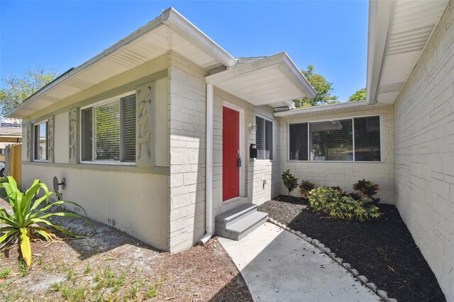 5010 8th Ave N, Saint Petersburg, FL 33710 - view of exterior entry with concrete block siding